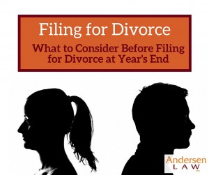Filing for divorce at the end of the year - Andersen Law PC