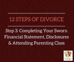12 Steps of Divorce.Step3. - Andersen Law
