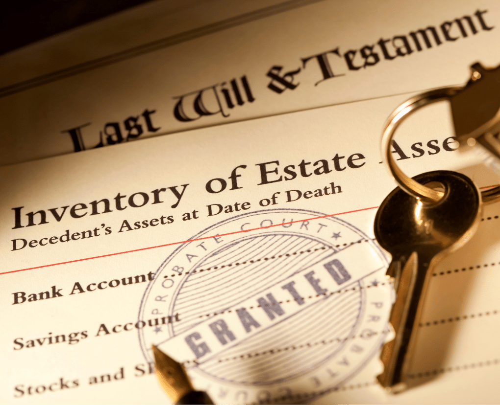 stock image of estate planning documents