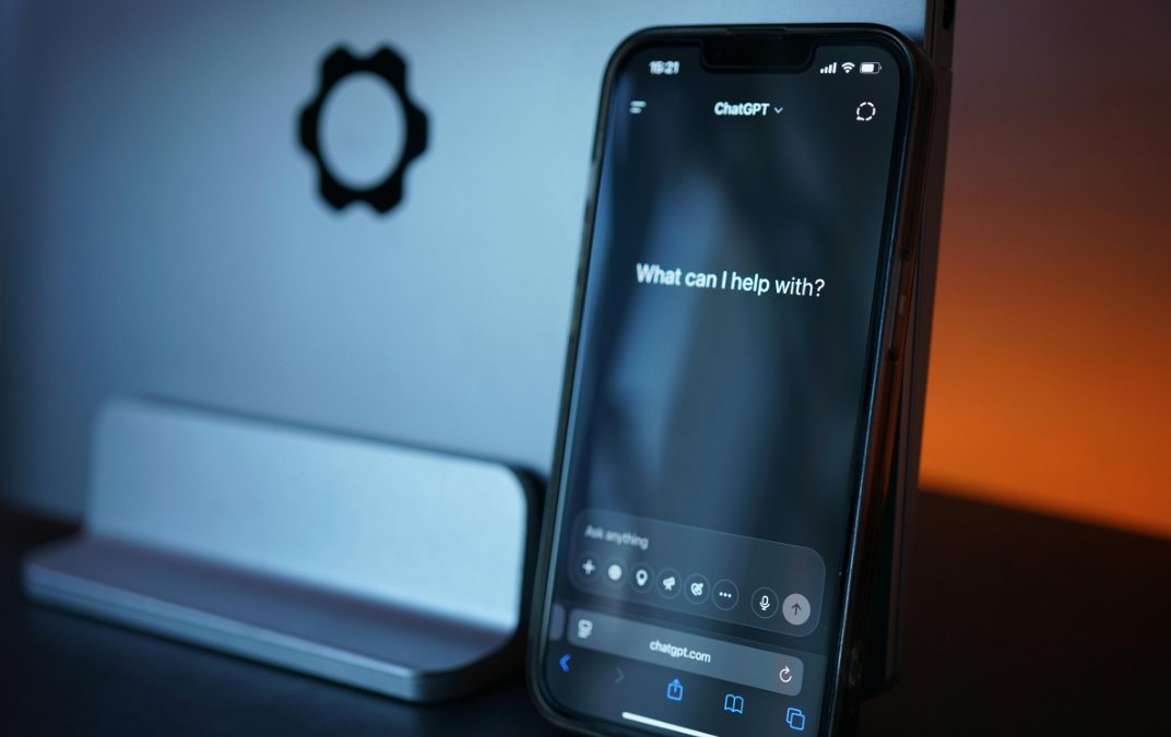 ChatGPT open on a smartphone — AI tools and divorce law